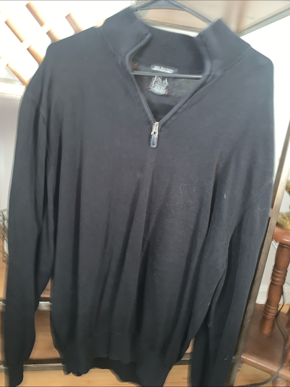 Jos. A. Bank Black Quarter-Zip Sweater